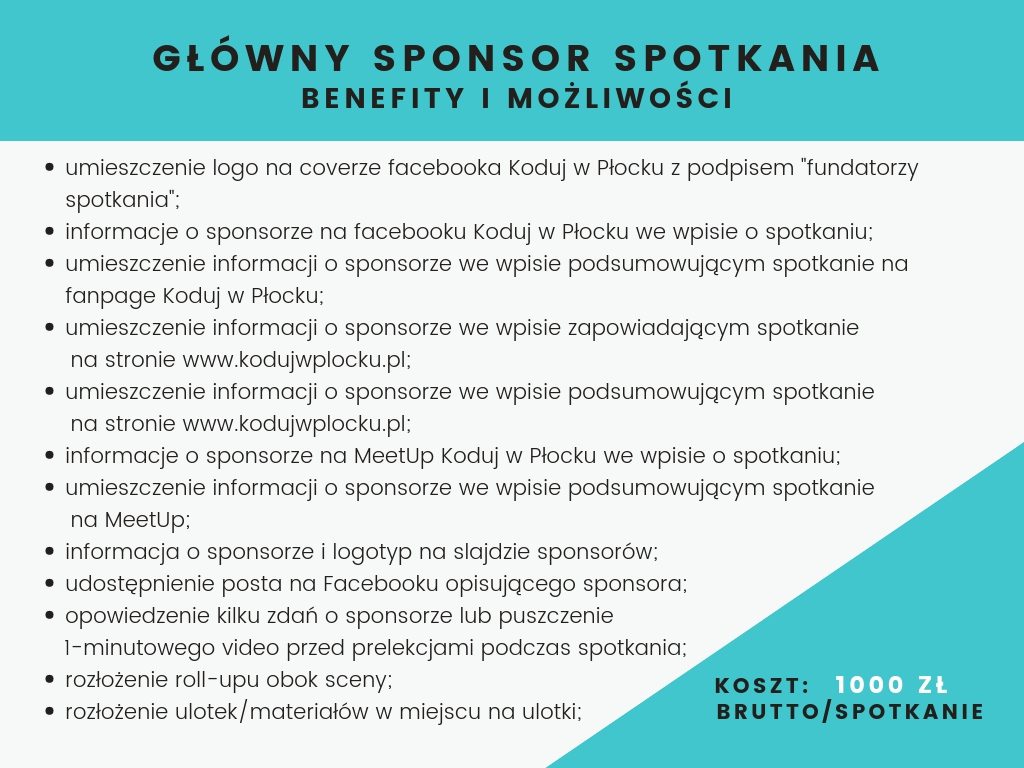 Koduj w Płocku - oferta sponsorska